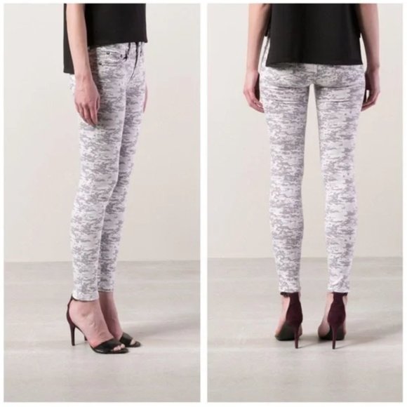 rag & bone Denim - Rag & Bone Gray Camo Skinny Jean